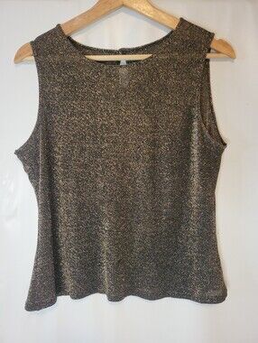 Vintage Metallic Good Sparkle Knit Sleeveless Top